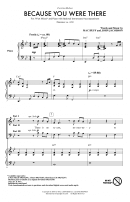 page one of Because You Were There (3-Part Mixed Choir)