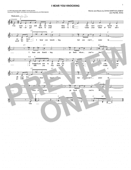 page one of I Hear You Knocking (Lead Sheet / Fake Book)