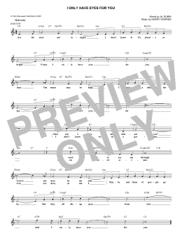 page one of I Only Have Eyes For You (Lead Sheet / Fake Book)
