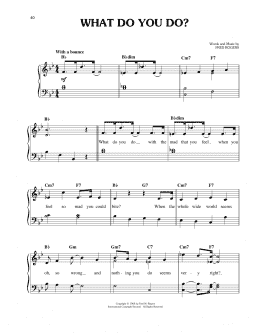page one of What Do You Do? (Easy Piano)