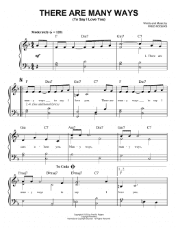 page one of There Are Many Ways (To Say I Love You) (Easy Piano)