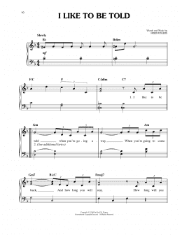 page one of I Like To Be Told (Easy Piano)