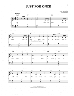 page one of Just For Once (Easy Piano)