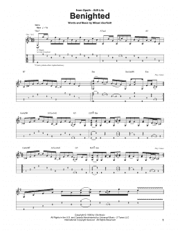 page one of Benighted (Guitar Tab)