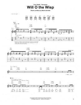 page one of Will O The Wisp (Guitar Tab)