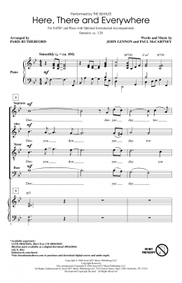 page one of Here, There And Everywhere (SATB Choir)