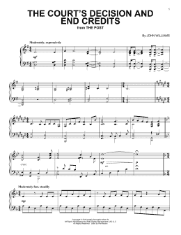 page one of The Court's Decision And End Credits (Piano Solo)