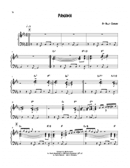 page one of Panama (Piano Transcription)