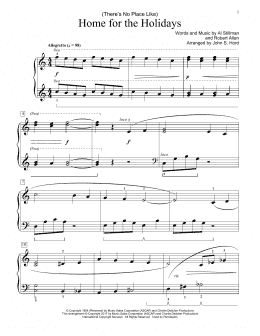 page one of (There's No Place Like) Home For The Holidays (Educational Piano)