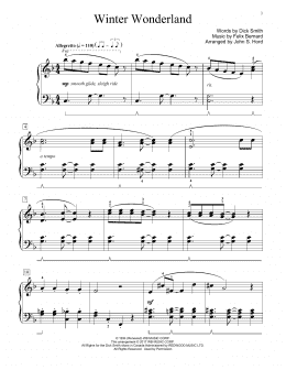 page one of Winter Wonderland (Educational Piano)