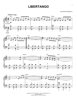page one of Libertango (Accordion)