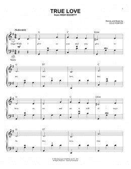 page one of True Love (from High Society) (arr. Gary Meisner) (Accordion)