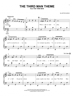 page one of The Third Man Theme (Accordion)