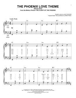 page one of The Phoenix Love Theme (Senza Fine) (Accordion)