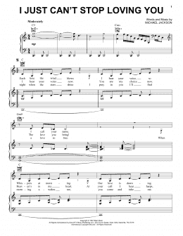 page one of I Just Can't Stop Loving You (Piano, Vocal & Guitar Chords (Right-Hand Melody))