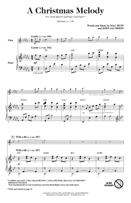 page one of A Christmas Melody (3-Part Mixed Choir)