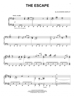 page one of The Escape (Piano Solo)