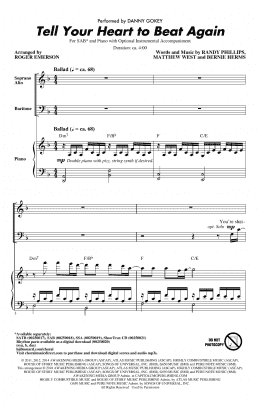 page one of Tell Your Heart To Beat Again (SAB Choir)