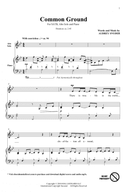 page one of Common Ground (SATB Choir)