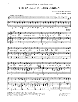 page one of The Ballad Of Lucy Jordan (Piano, Vocal & Guitar Chords (Right-Hand Melody))