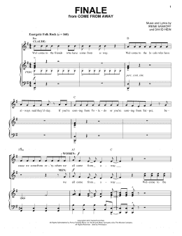 page one of Finale (from Come from Away) (Piano & Vocal)