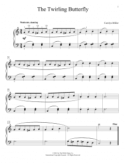 page one of The Twirling Butterfly (Educational Piano)