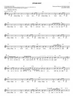 page one of Steam Heat (Lead Sheet / Fake Book)
