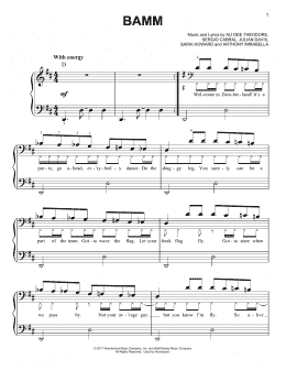 page one of Bamm (from Disney's Zombies) (Easy Piano)