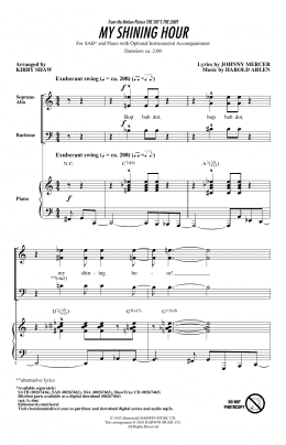 page one of My Shining Hour (SAB Choir)