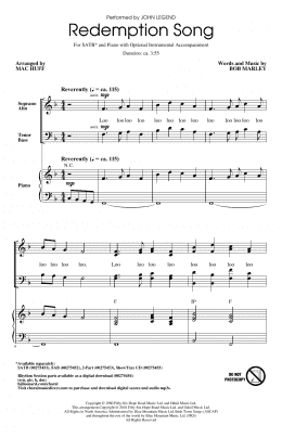 page one of Redemption Song (SATB Choir)