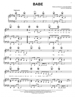 page one of Babe (Piano, Vocal & Guitar Chords (Right-Hand Melody))