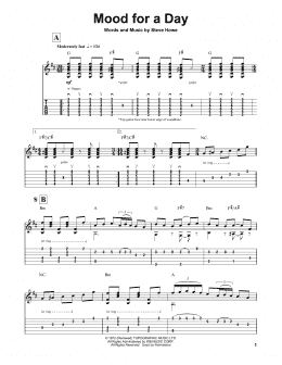 page one of Mood For A Day (Guitar Tab (Single Guitar))