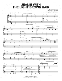page one of Jeanie With The Light Brown Hair [Classical version] (arr. Phillip Keveren) (Piano Solo)