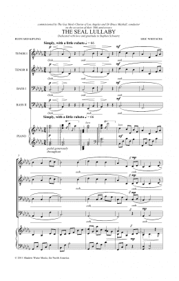 page one of The Seal Lullaby (TTBB Choir)