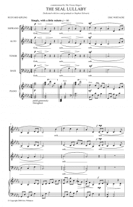 page one of The Seal Lullaby (SATB Choir)