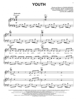 page one of Youth (Piano, Vocal & Guitar Chords (Right-Hand Melody))