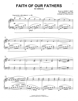 page one of Faith Of Our Fathers [Classical version] (arr. Phillip Keveren) (Piano Solo)