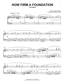 page one of How Firm a Foundation [Classical version] (arr. Phillip Keveren) (Piano Solo)