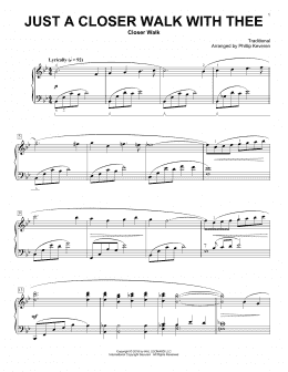 page one of Just A Closer Walk With Thee [Classical version] (arr. Phillip Keveren) (Piano Solo)