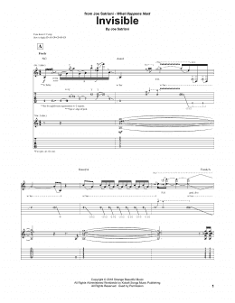 page one of Invisible (Guitar Tab)