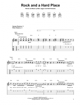page one of Rock And A Hard Place (Easy Guitar Tab)