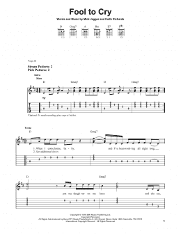 page one of Fool To Cry (Easy Guitar Tab)