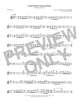 page one of Unexpected Song (from Song & Dance) (Tenor Sax Solo)