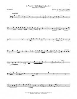 page one of I Am The Starlight (Trombone Solo)