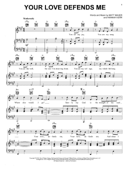 page one of Your Love Defends Me (Piano, Vocal & Guitar Chords (Right-Hand Melody))