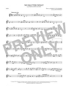 page one of No Matter What (from Whistle Down the Wind) (French Horn Solo)