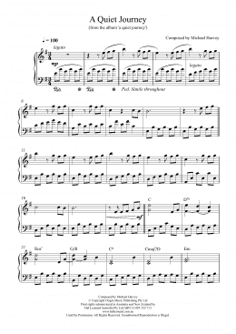 page one of A Quiet Journey (Piano Solo)