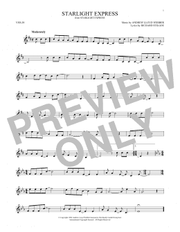 page one of Starlight Express (Violin Solo)