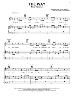 page one of The Way (New Horizon) (Piano, Vocal & Guitar Chords (Right-Hand Melody))