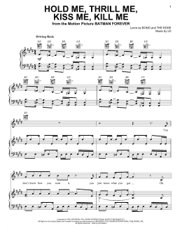 page one of Hold Me, Thrill Me, Kiss Me, Kill Me (Piano, Vocal & Guitar Chords (Right-Hand Melody))